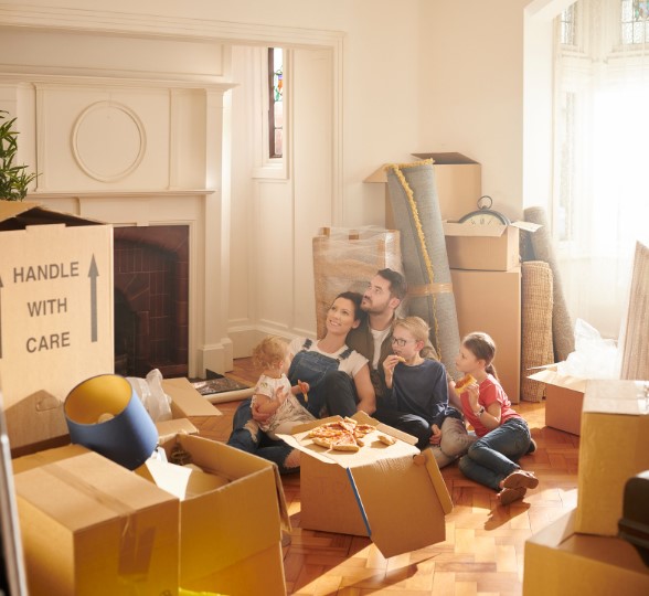 Déménagement famille nombreuse cartons